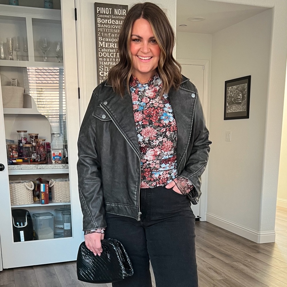 Women's Black Faux Leather Jacket